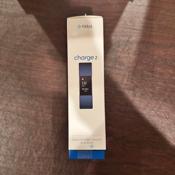 Fitbit Charge 2 Heart Rate + Fitness Wristband - Blue - Size Large NWT - Picture 3 of 10